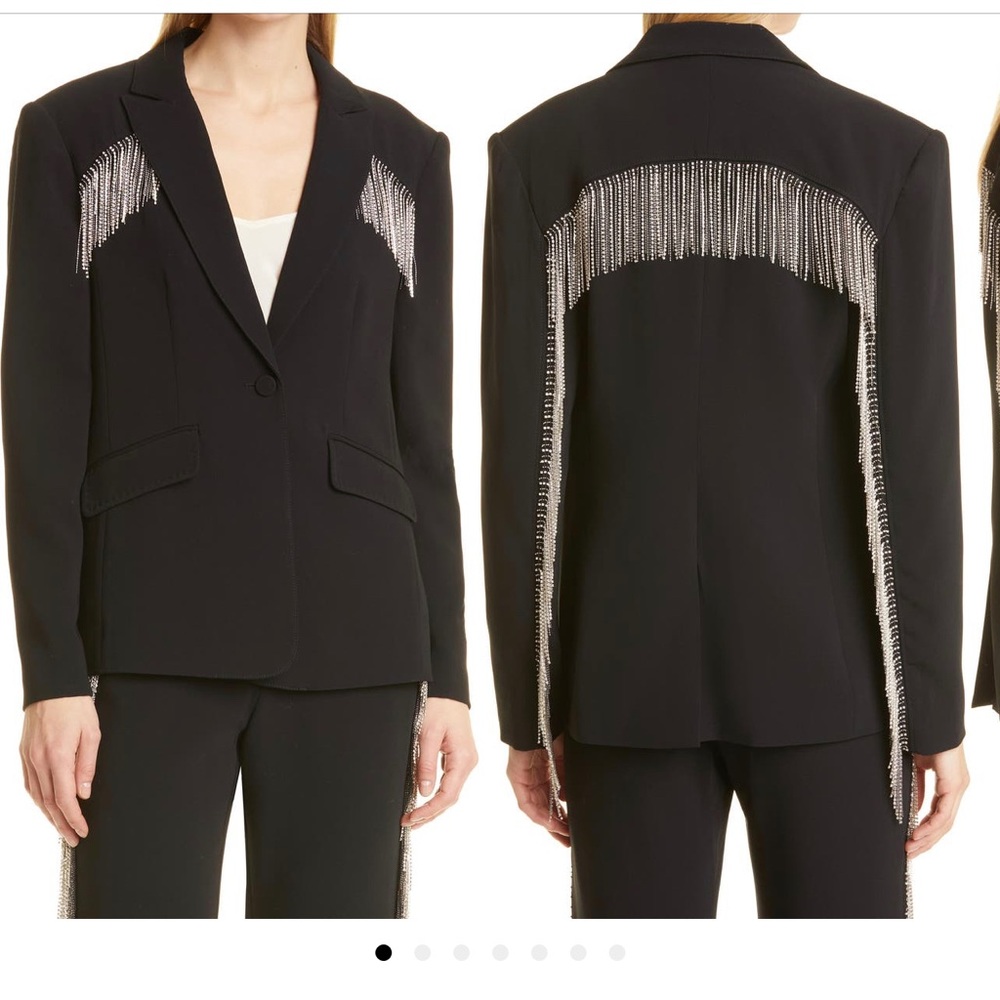 Cinq à Sept Ira Rhinestone Fringe Blazer